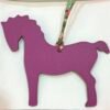 UAE Dubai 187 Factory Pony Charm Togo Vert Bamboo / Epsom Rose Purple