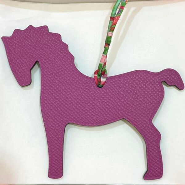 UAE Dubai 187 Factory Pony Charm Togo Vert Bamboo / Epsom Rose Purple