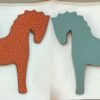 Australia Sydney Orange Togo Leather / Blue Atoll Epsom Leather Pony Charm