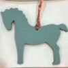 Australia Sydney Orange Togo Leather / Blue Atoll Epsom Leather Pony Charm
