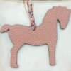 UK London Pony Charm Rose Sakura Togo / Etoupe Epsom Leather