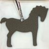 187 Factory Bag Charm Etoupe Togo / Noir Epsom Pony Charm