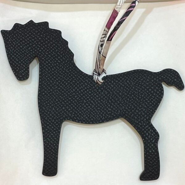 187 Factory Bag Charm Etoupe Togo / Noir Epsom Pony Charm