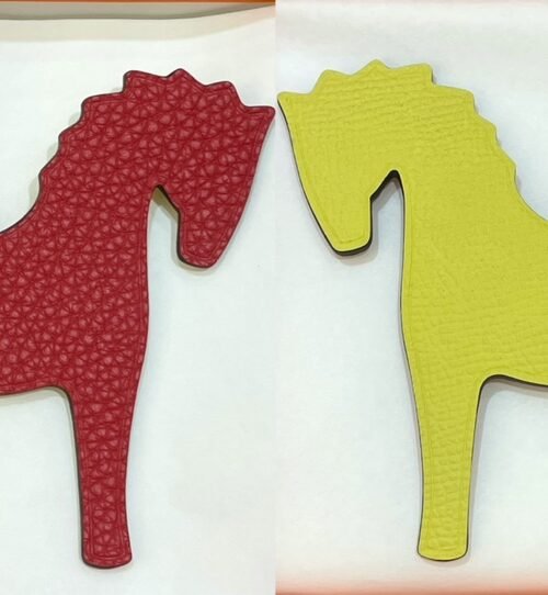 Hong Kong 187 Factory Pony Charm Rouge Casaque Togo / Lime Epsom