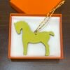 Hong Kong 187 Factory Pony Charm Rouge Casaque Togo / Lime Epsom