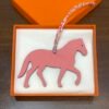 Full Handmade Stepping Horse Charm Togo Rose Confetti / Epsom Blue Atoll