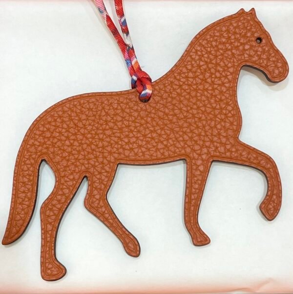 Australia Canberra Stepping Horse Charm Orange Togo / Rouge H Epsom Leather