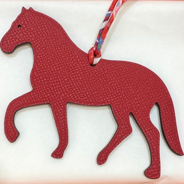 Australia Canberra Stepping Horse Charm Orange Togo / Rouge H Epsom Leather