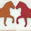 Australia Canberra Stepping Horse Charm Orange Togo / Rouge H Epsom Leather