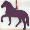 UK London 187 Factory Stepping Horse Charm Blue Lin Togo / Violet Epsom Leather