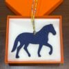 New Arrival 187 Factory Togo Blue Saphir / Epsom Lime Stepping Horse Charm Images