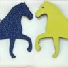 New Arrival 187 Factory Togo Blue Saphir / Epsom Lime Stepping Horse Charm Images
