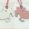 New Arrival Knight Horse Charm Epsom Craie / Togo Rose Eglantine