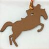 UK London Epsom Leather Gold / Togo Leather Blue Azteque Knight Horse Charm