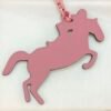 UK London 187 Factory Rose Confetti Epsom Leather / Togo Leather Dark Coffee Knight Horse Charm