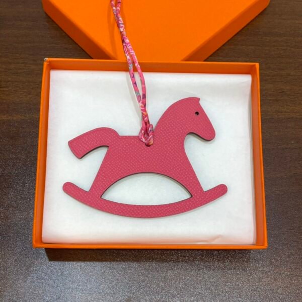 187 Factory Bag Charm Trojan Horse Charm Epsom Leather Rose Lipstick / Togo Leather Gold