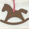 187 Factory Bag Charm Trojan Horse Charm Epsom Leather Rose Lipstick / Togo Leather Gold