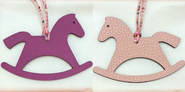 UAD Dubai Trojan Horse Charm Rose Purple Epsom / Rose Sakura Togo Bag Charm