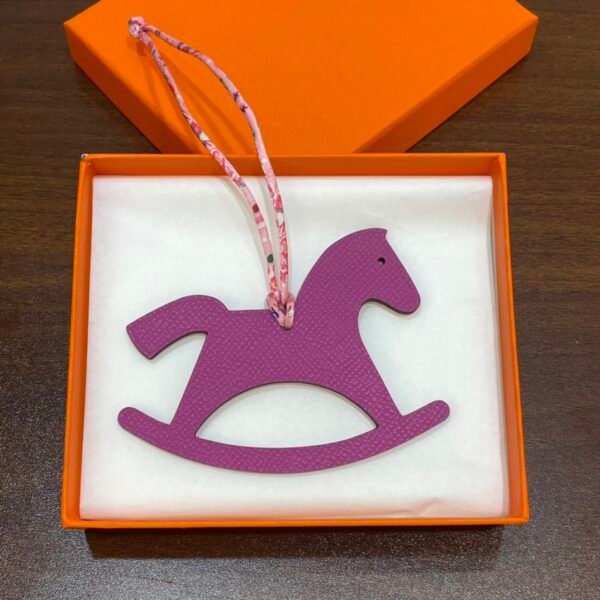 UAD Dubai Trojan Horse Charm Rose Purple Epsom / Rose Sakura Togo Bag Charm