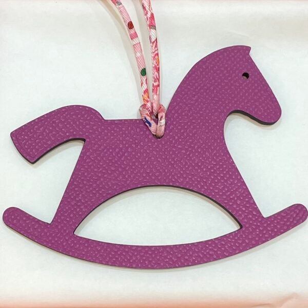 UAD Dubai Trojan Horse Charm Rose Purple Epsom / Rose Sakura Togo Bag Charm