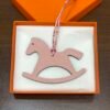 UAD Dubai Trojan Horse Charm Rose Purple Epsom / Rose Sakura Togo Bag Charm