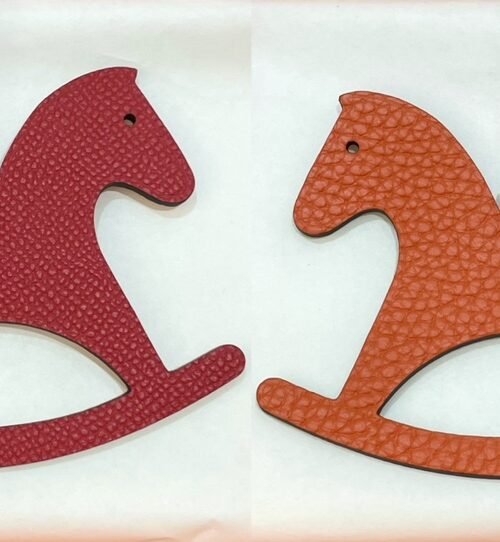 187 Factory Bag Charm Images Trojan Horse Charm Epsom Leather Rouge Casaque / Togo Leather Orange