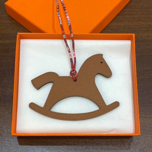 USA Washington Trojan Horse Charm Gold Epsom Leather / Dark Coffee Togo Leather