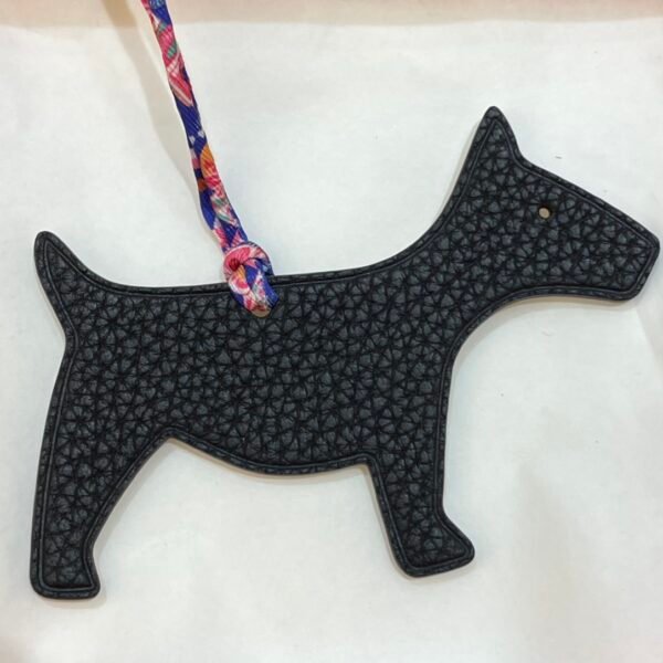 187 Factory Bag Charm Images Dog Charm Togo Noir / Epsom Craie
