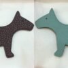 USA Washington Dog Charm Togo Leather Bordeaux / Epsom Leather Blue Atoll