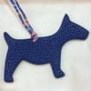 Full Handmade Dog Charm Togo Leather Blue Saphir / Epsom Leather Lime