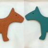 Lovely Bag Charms Orange Togo Leather / Malachite Epsom Leather Dog Charm