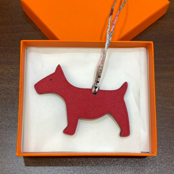 Canada Ottawa Dog Charms Togo Leather Gold / Epsom Leather Rouge Casaque