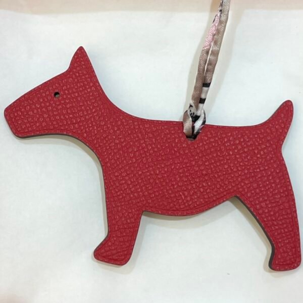 Canada Ottawa Dog Charms Togo Leather Gold / Epsom Leather Rouge Casaque