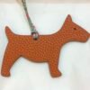 Lovely Bag Charms Orange Togo Leather / Malachite Epsom Leather Dog Charm