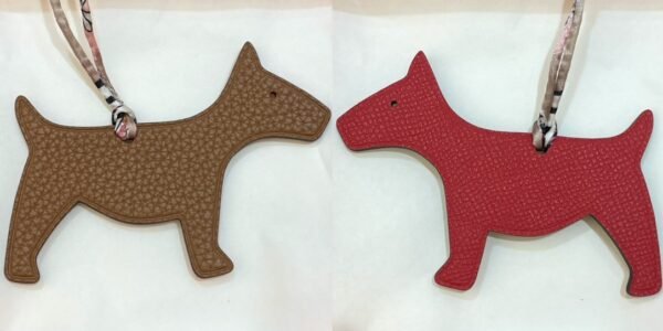Canada Ottawa Dog Charms Togo Leather Gold / Epsom Leather Rouge Casaque