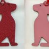 USA New York Little Dog Charm Rose Confetti Togo / Rouge Casaque Epsom