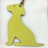 187 Factory Bag Charms Little Dog Charm Noir Togo Leather / Lime Epsom Leather