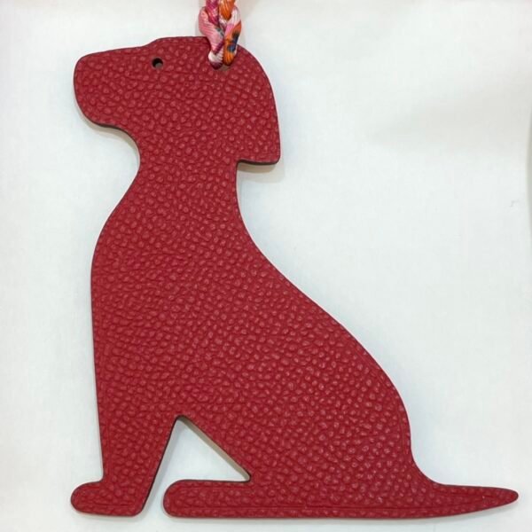 Canada Toronto Little Dog Charm Orange Togo Leather / Epsom Leather Rouge Casaque