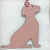 Australia Canberra Little Dog Charm Rose Eglantine Togo Leather / Etoupe Epsom Leather
