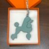 187 Factory Poodle Charm Epsom Leather Blue Atoll / Bordeaux Togo Bag Charms