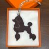 187 Factory Poodle Charm Epsom Leather Blue Atoll / Bordeaux Togo Bag Charms