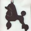 187 Factory Poodle Charm Epsom Leather Blue Atoll / Bordeaux Togo Bag Charms