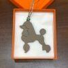 Lovely 187 Factory Epsom Vert Criquet / Togo Gris Tourterelle Poodle Bag Charm