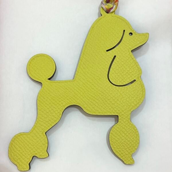 UK London 187 Factory Lime Epsom / Noir Togo Poodle Charm