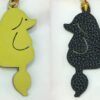 UK London 187 Factory Lime Epsom / Noir Togo Poodle Charm
