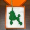 UAE Dubai 187 Factory Poodle Charm Epsom Rose Purple / Togo Vert Bamboo