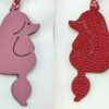 Australia Sydney Poodle Bag Charm Rose Confetti Epsom / Rouge Casaque Togo Leather