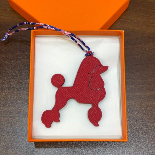 USA New York 187 Factory Poodle Charm Rouge Casaque Epsom / Blue Azteque Togo