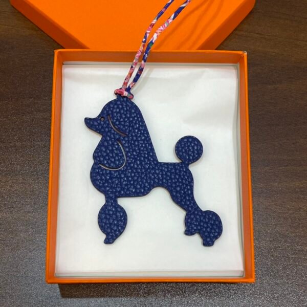 USA New York 187 Factory Poodle Charm Rouge Casaque Epsom / Blue Azteque Togo