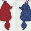 USA New York 187 Factory Poodle Charm Rouge Casaque Epsom / Blue Azteque Togo